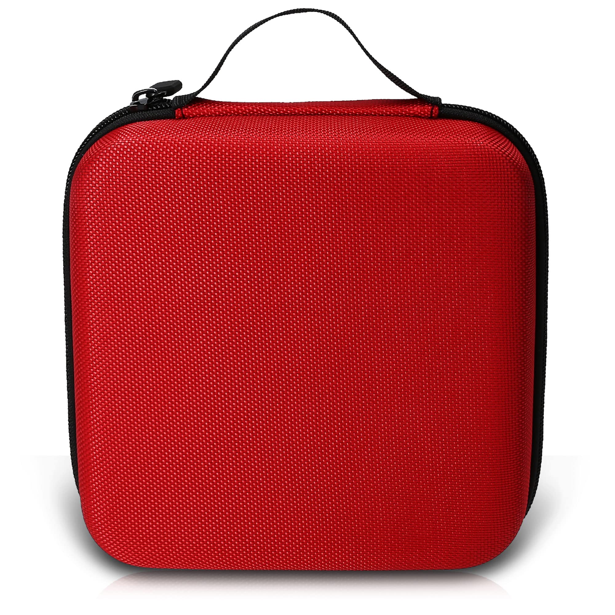 Kwmobile Borsa Rigida Per Tonies - Custodia In Nylon Balistico 1680D Con 8 Tasche, Trasporta Fino A 20 Figure, Rosso