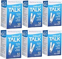 OmnisHealth Embrace Talk Test Strips Bundle 300 Count - Accurate No Coding Diabetes Blood Glucose Testing