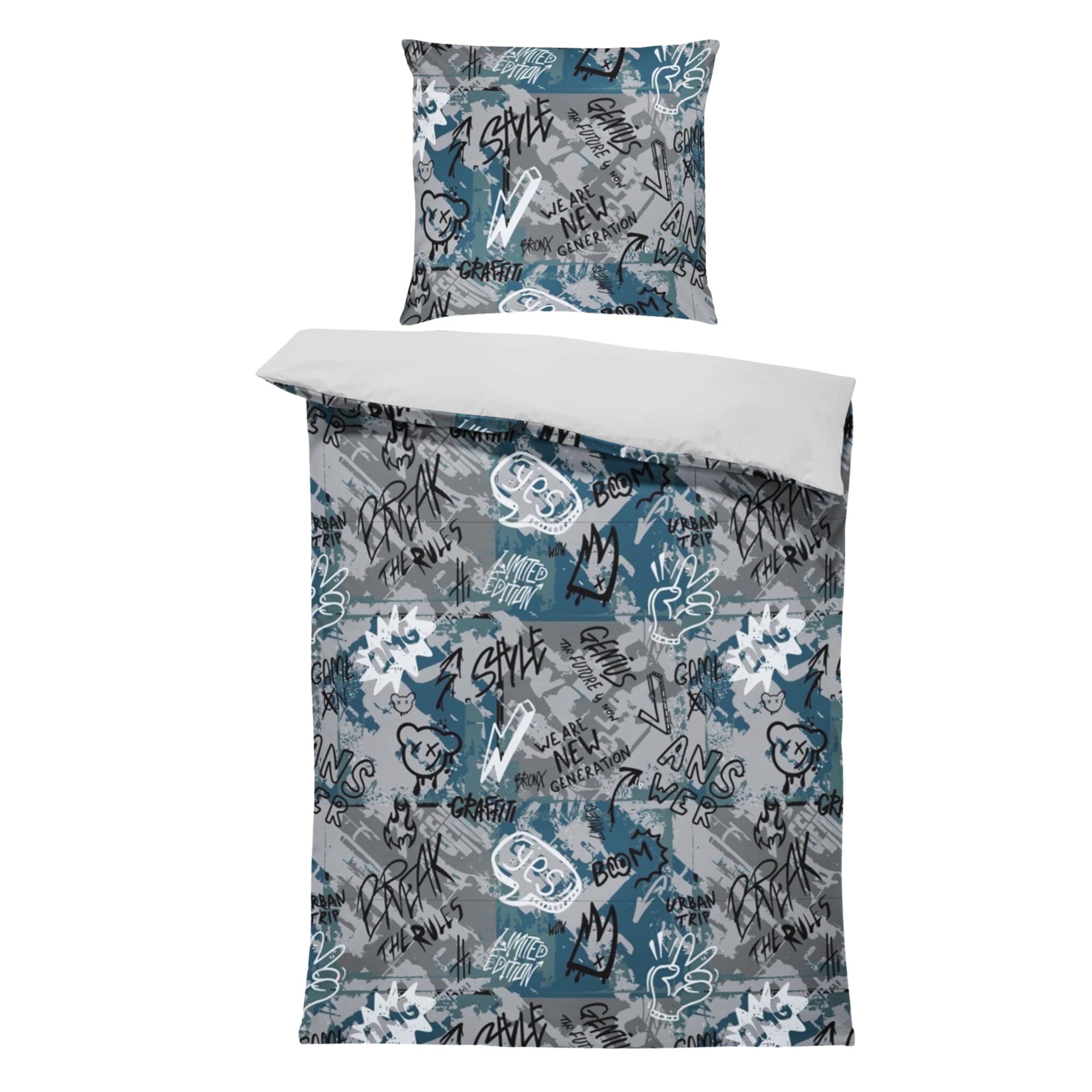Parure lit zippée 135x200 finie la couette qui glisse