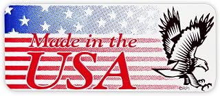 ChromaLabel 1" x 2-1/4" 1 x 2.25 Inch Made in USA Stickers, 500 Labels/Dispenser Box, US Flag, Imprinted: Made in The USA