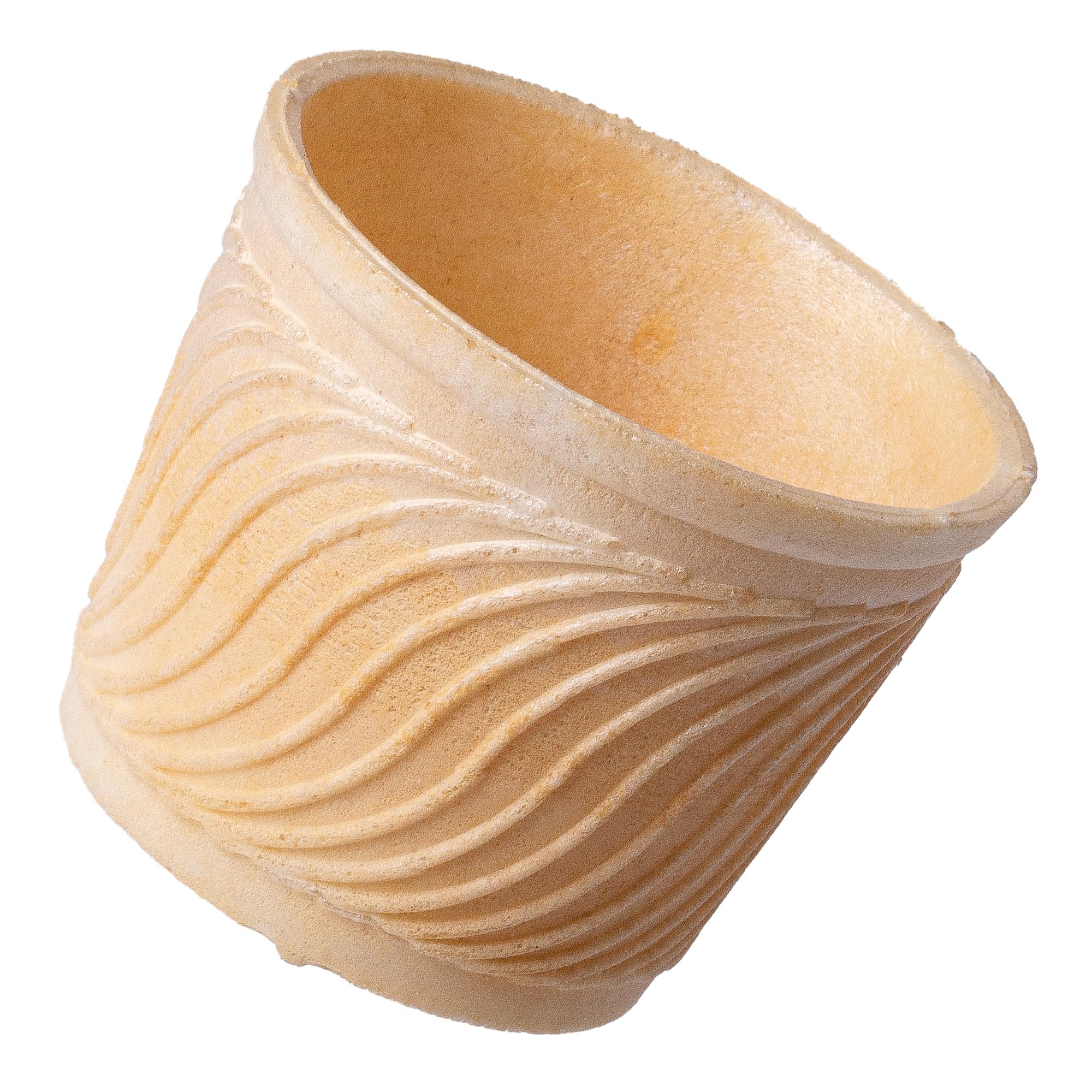 Bazko Eisbecher Mittelgroß | halbsüße Eiswaffeln 6,2 cm / 7,6 cm | 204 Stück | knusprige Eiswaffel Waffelbecher für Softeis, Gelato, Sorbet | vegan