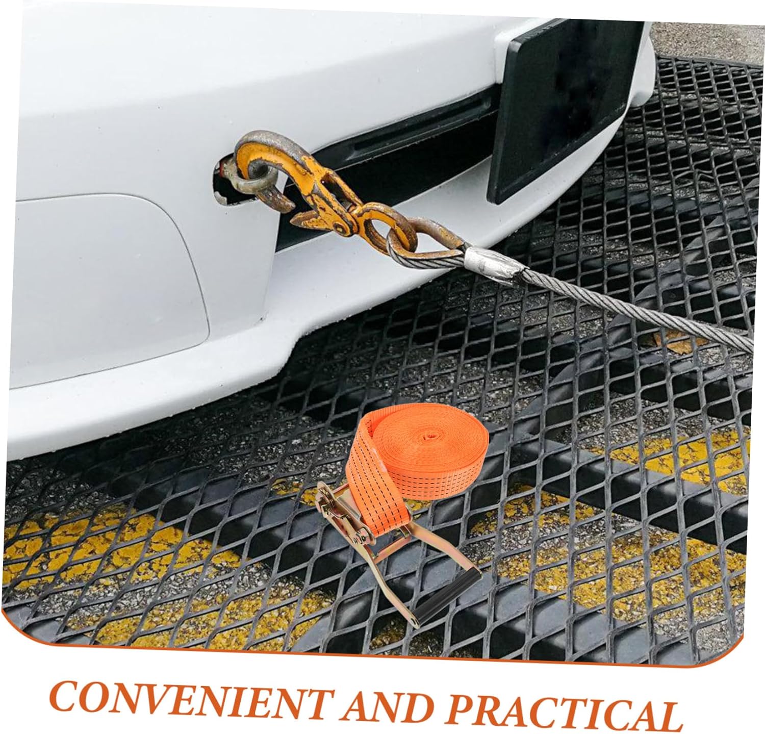 Ratchet Tie Down Straps Heavy Duty Truck Straps Bright for Easy Visibility