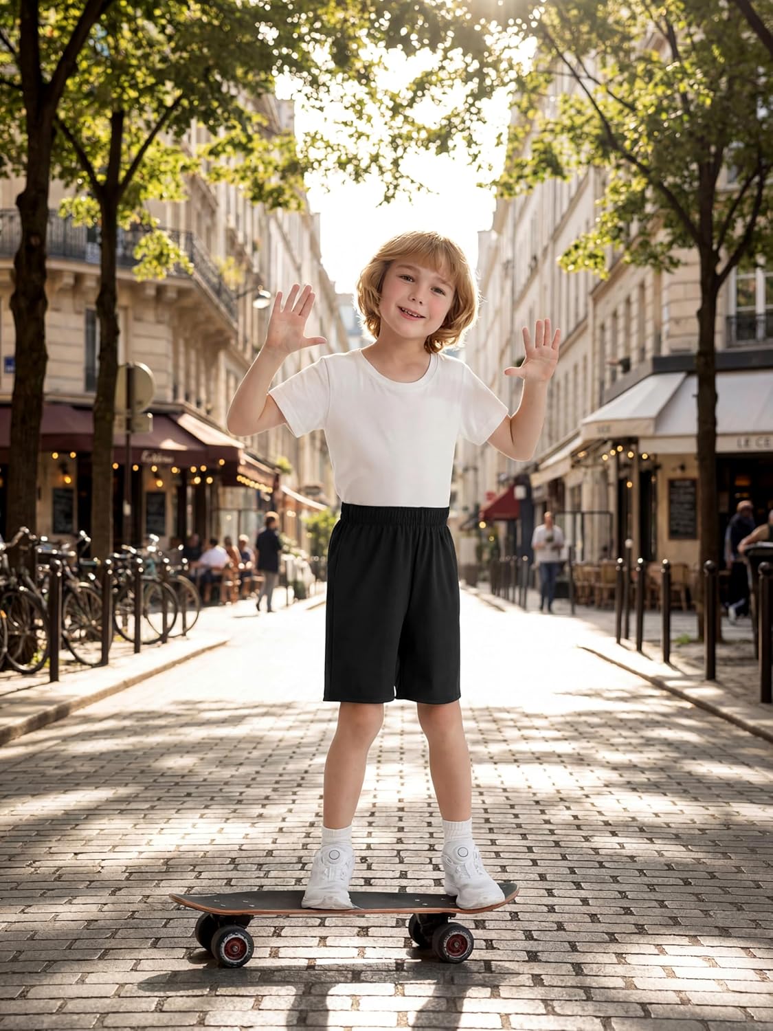 Resinta 4 Pack Toddler Boy Shorts Elastic Waist Boys Athletic Basketball Soccer Shorts Summer Pull-On Comfort for Playwear - Image 3