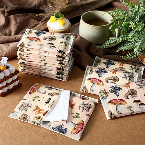 Miniatura 52 de Geyee Paquete de 50 paquetes de pañuelos faciales de viaje, pañuelos desechables de bolsillo para invitados de boda, viajes, bolsa escolar