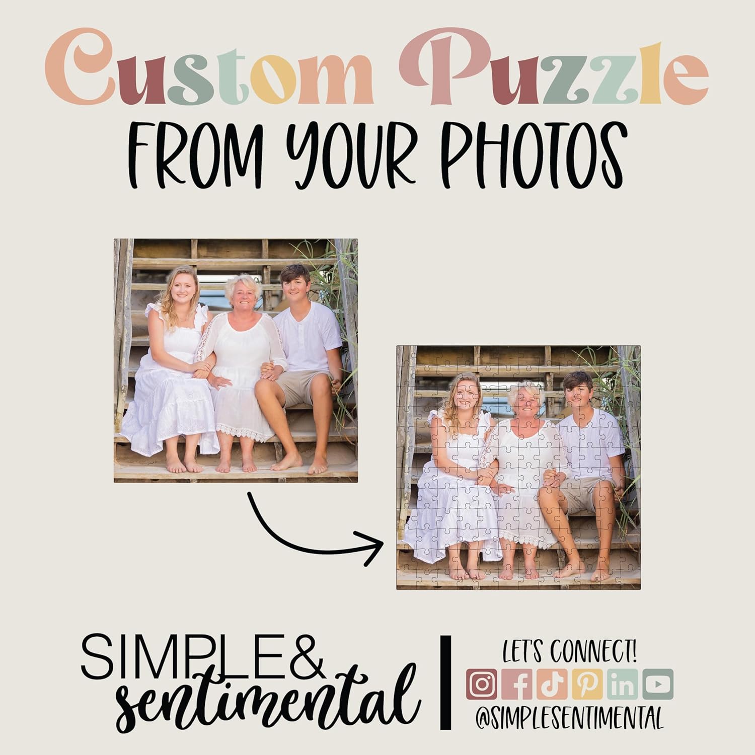 Custom Photo Puzzle from Picture | Upload Your Photo and Choose Color | 20 Piece Personalized Puzzle for Kids Toddlers Acrylic Puzzles Birthday Gifts for Toddler Boy Girl 5x6 Inches