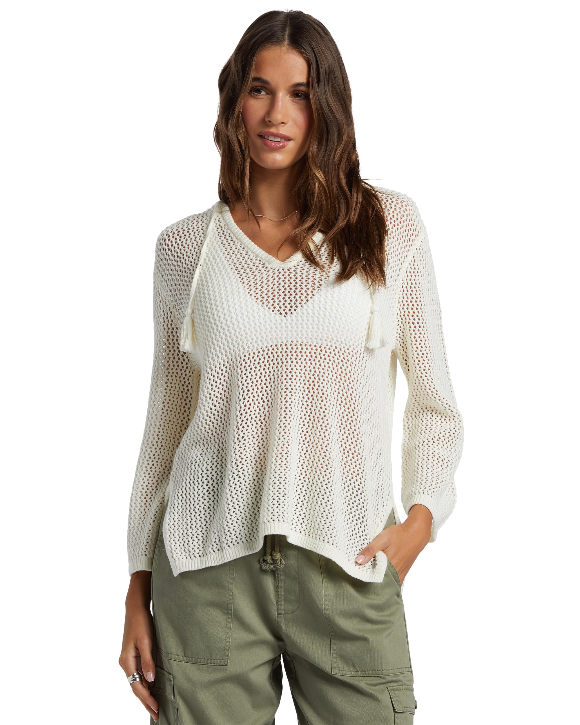 Roxy Women's After Beach Break Hooded Poncho Sweater