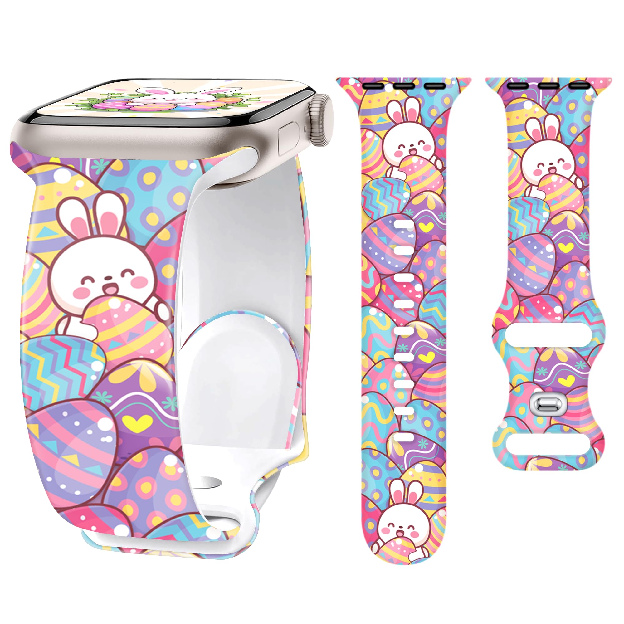 G-ficu Cute Band for Apple Watch Bands 40mm 41mm 42mm(S11/10) 38mm for Women, Silicone Soft iWatch Bands for Women Series 11 10 9 8 7 SE 6 5 4 3