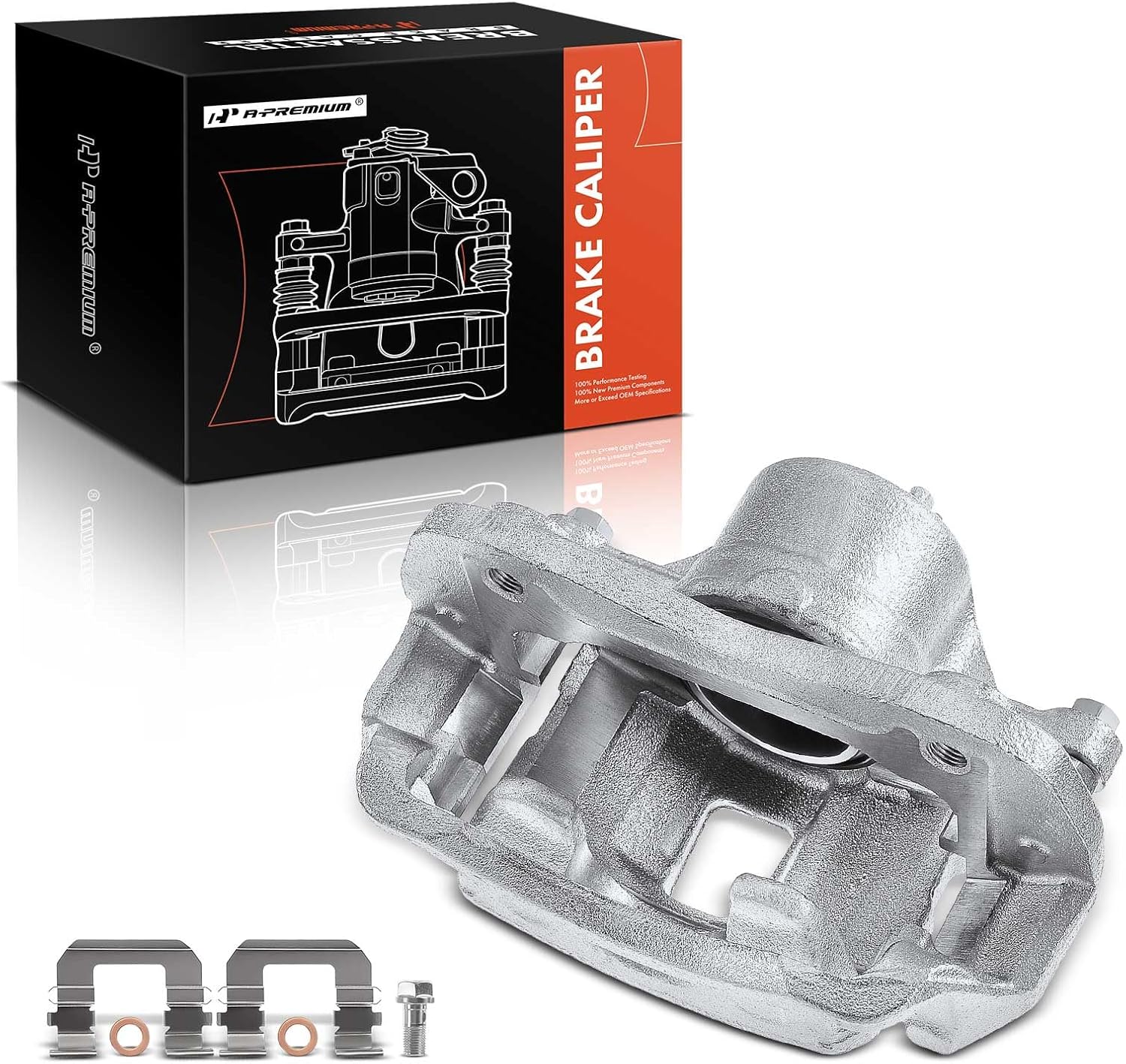 A-Premium Disc Brake Caliper Assembly with Bracket Compatible with Hyundai and Kia Models - Elantra 2007-2010, Sonata 2006-2010, Optima 2006-2010, Magentis 2007-2010, Soul 2010-2013