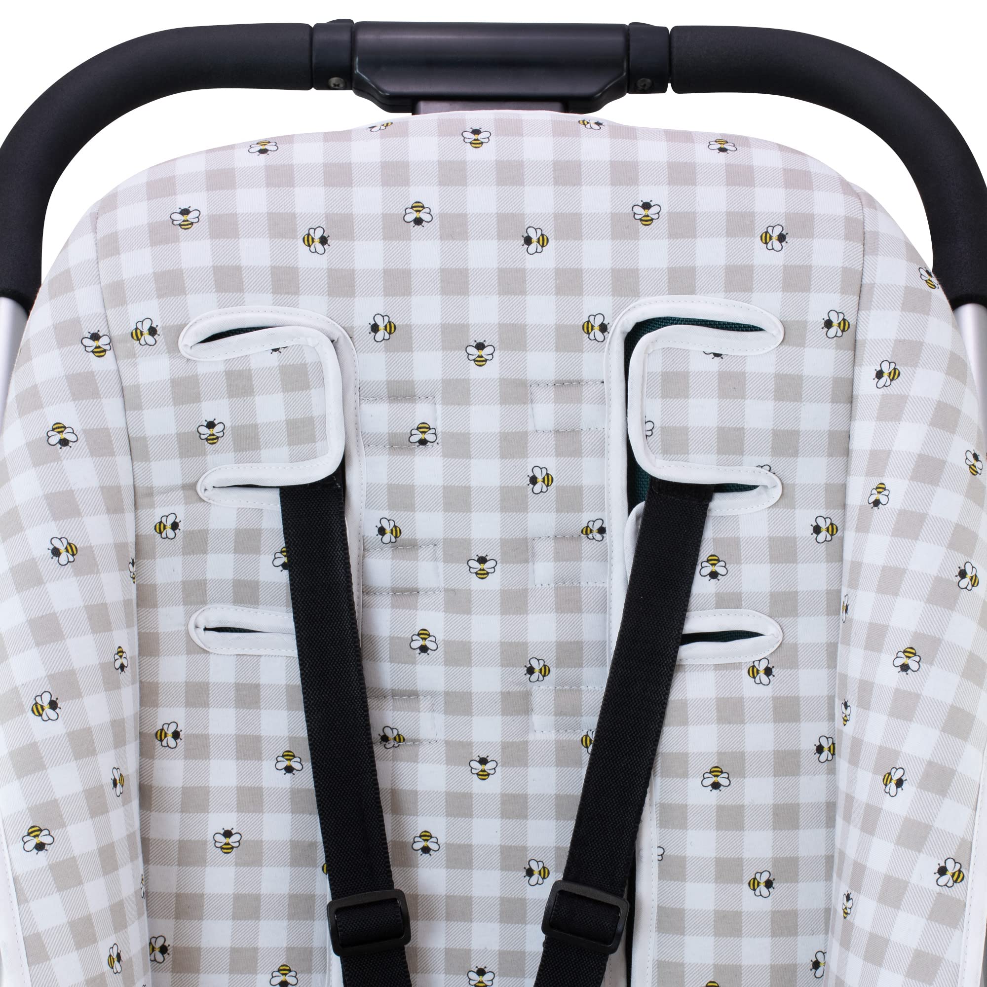 JYOKO KIDS Universal 100% cotton pram liner for stroller compatible with UPPABABY Vista and Cruz (Picnic Vichy) - Image 3