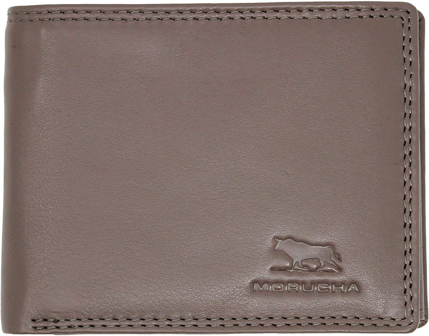 MORUCHADesigner Wallets Mens | RFID Blocking Slim Leather Wallet for Men| Top Grain Genuine Leather | Gents Wallet Purse with Gift Box #M60 (Brown/Tan)