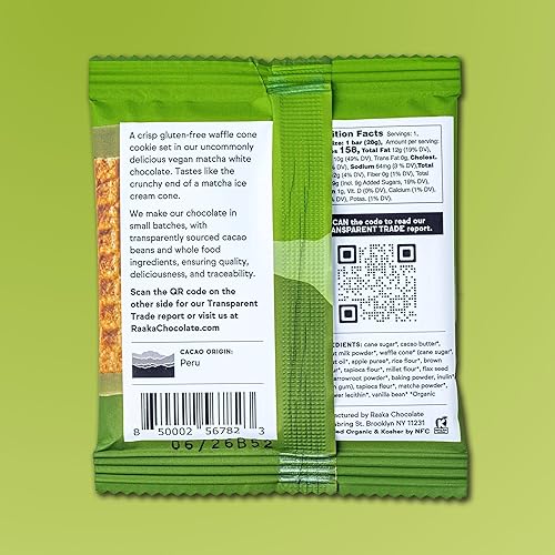 Vista 28 de Raaka Barra de cono de gofres de chocolate, juego de cono de gofre en chocolate negro Chocolate negro gourmet de grano a barra Orgánico, vegano