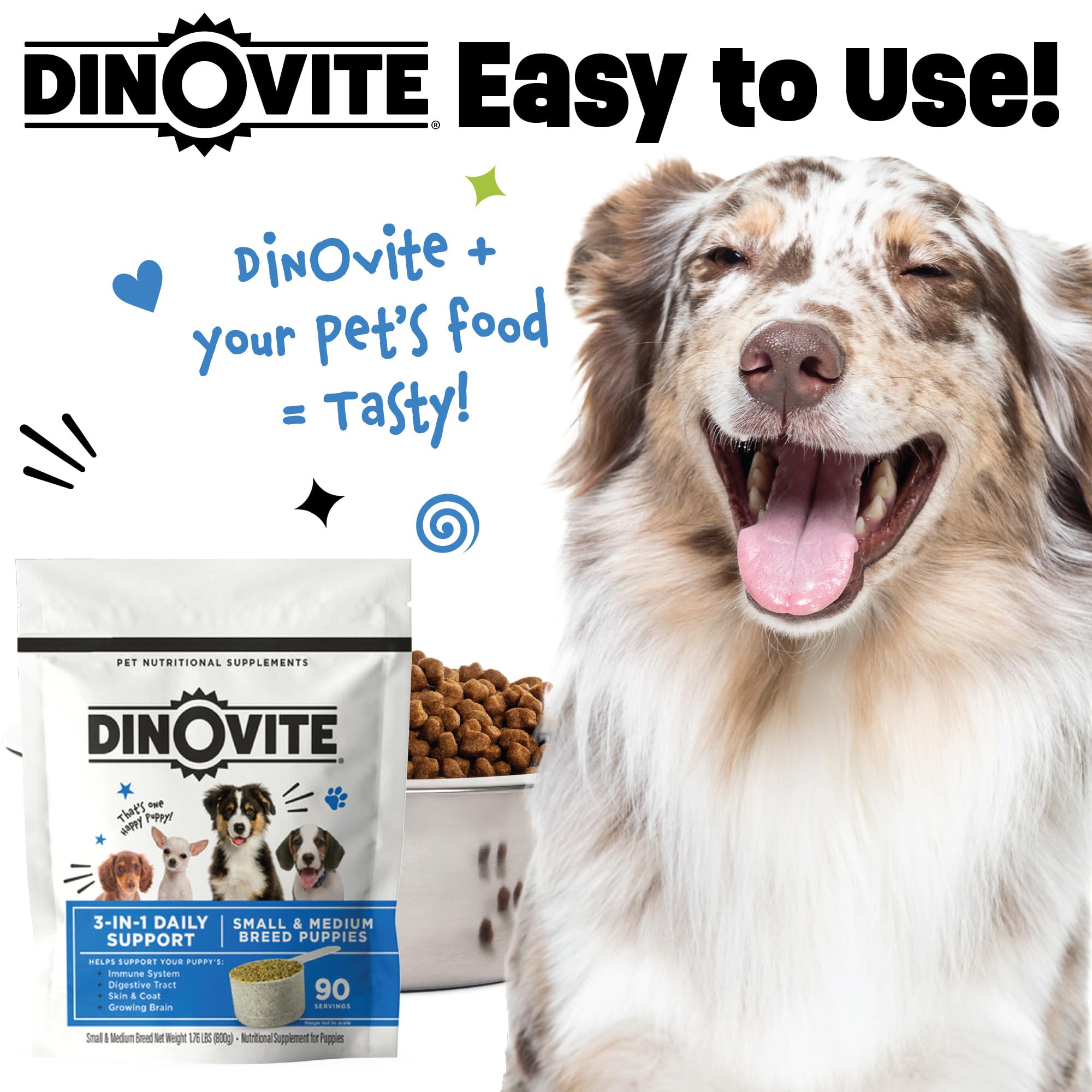 Dinovite Powdered Dog Food Dinovite In Probiotic For Medium Dogs