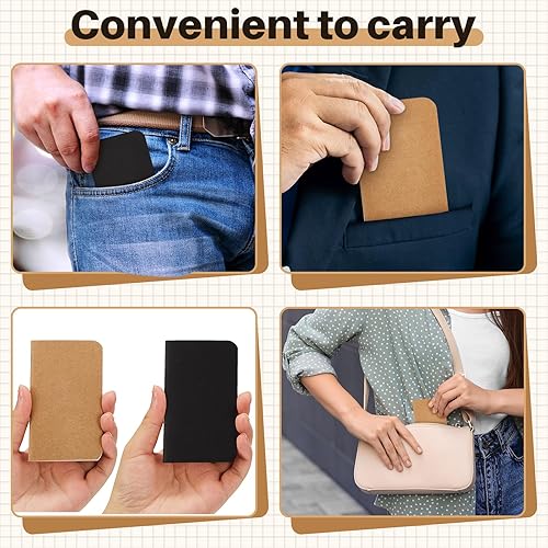 Miniatura 6 de Outus 90 cuadernos pequeños a granel, regalos de agradecimiento a los empleados, mini cuadernos de bolsillo forrados, de 4 x 2.5 pulgadas, para