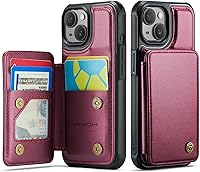 Vista 80 de Vinich Funda tipo cartera para iPhone 11 con soporte para tarjetas, bloqueo RFID, ranuras de crédito, función atril, a prueba de golpes, para Negro