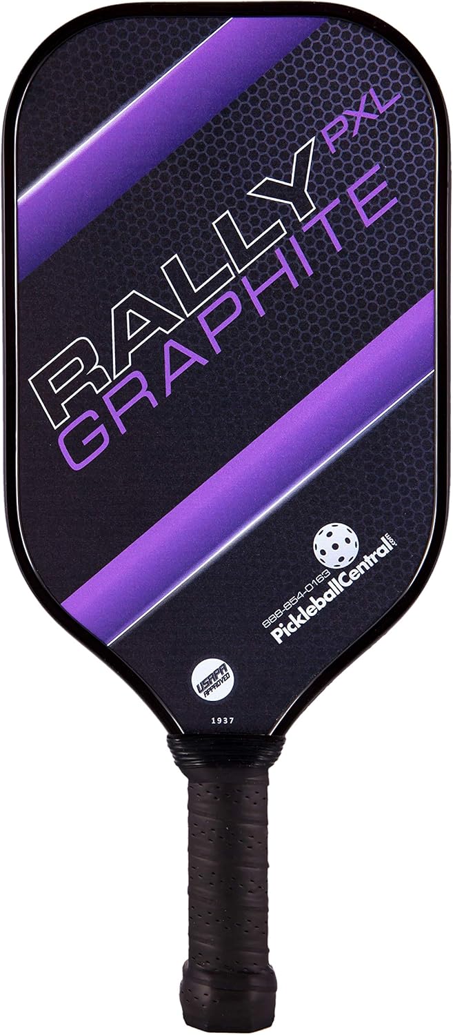 Rally PXL Graphite Pickleball Paddle | Polymer Composite Honeycomb Core, Graphite Carbon Face | Lightweight | USAPA Approved