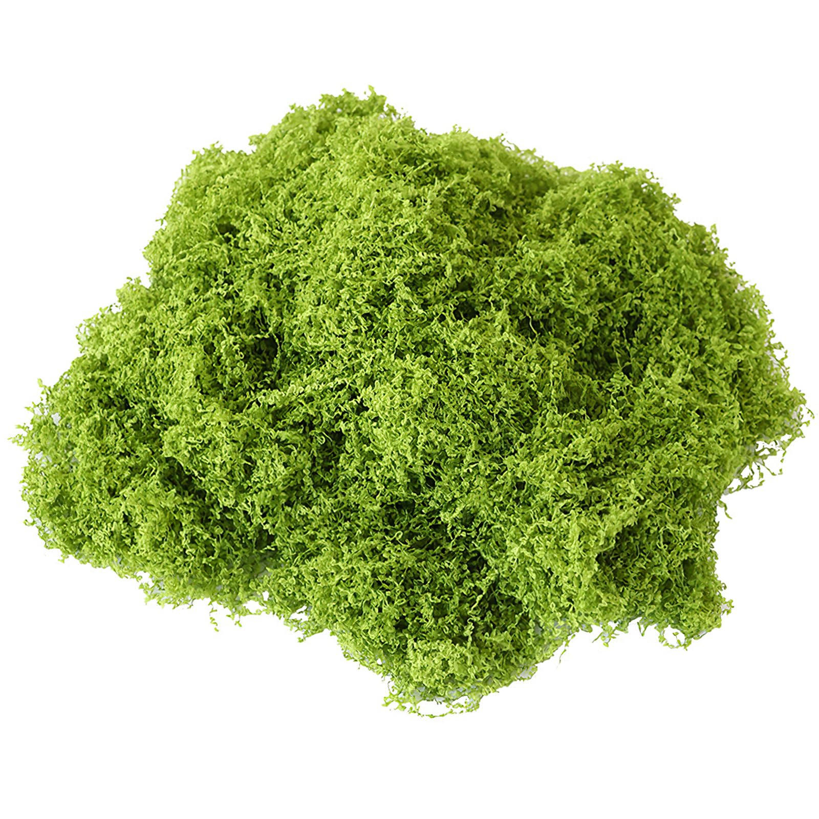 CWWYQ 100g Faux Moss, Artificial Moss, Decorative Artificial Plants Landscaping Floristry, Crafting for Patio, Home, Garden, Decoration Realistic Looking Garden Synthetic Turf (Light Green)