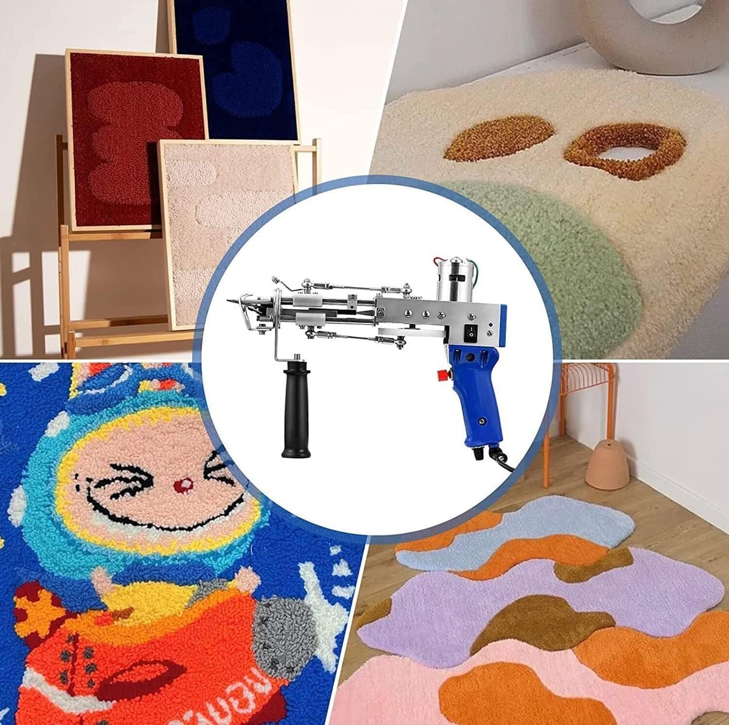 Electric Carpet Weaving Gun, 2 in 1 Electric Carpet Tufting Gun, Flocking Knitting Rug Gun, Electric Carpet Weaving Gun for Professionals and Beginners (Color : 110v)