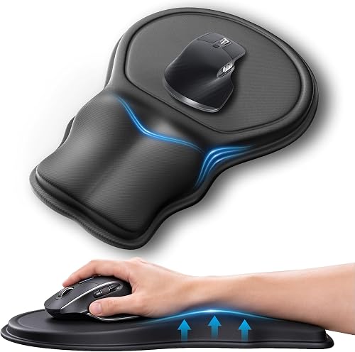 Ergonomic Mouse Pad with Wrist Rest Soft Extended Forearm Support,
