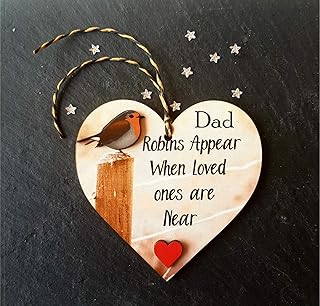 Personalised Robins Appear when loved ones are near Hanging sign Memorial Lost loved ones