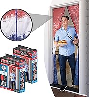 Vista 9 de Magic Mesh Deluxe, Negro Puerta mosquitera magnética, resistente, cierre magnético, red para puerta, pantalla para patio, pantalla para puerta