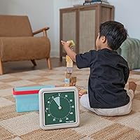 Vista 6 de Time Timer® Retro 8 inch Eco Edition Visual Timer - 60 Minute Desk Countdown Clock Made with at Least 20% Natural Plant Material- Green Land