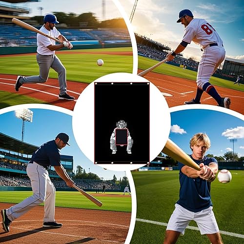 Miniatura 4 de Baseball - Softball Strike Training - Resistant Baseball Net for Multi-Sports - Collective Training, Hitting, Defense and Classes - Size 1.2 x 1.8 m