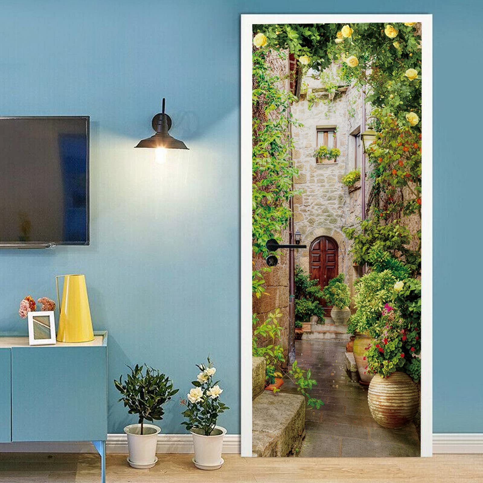 Pegatinas De Puerta Para Puertas Interiores 3D Textura De Madera Mural  Autoadhesivo Para Decoración Del Hogar,, image size:1600x1600