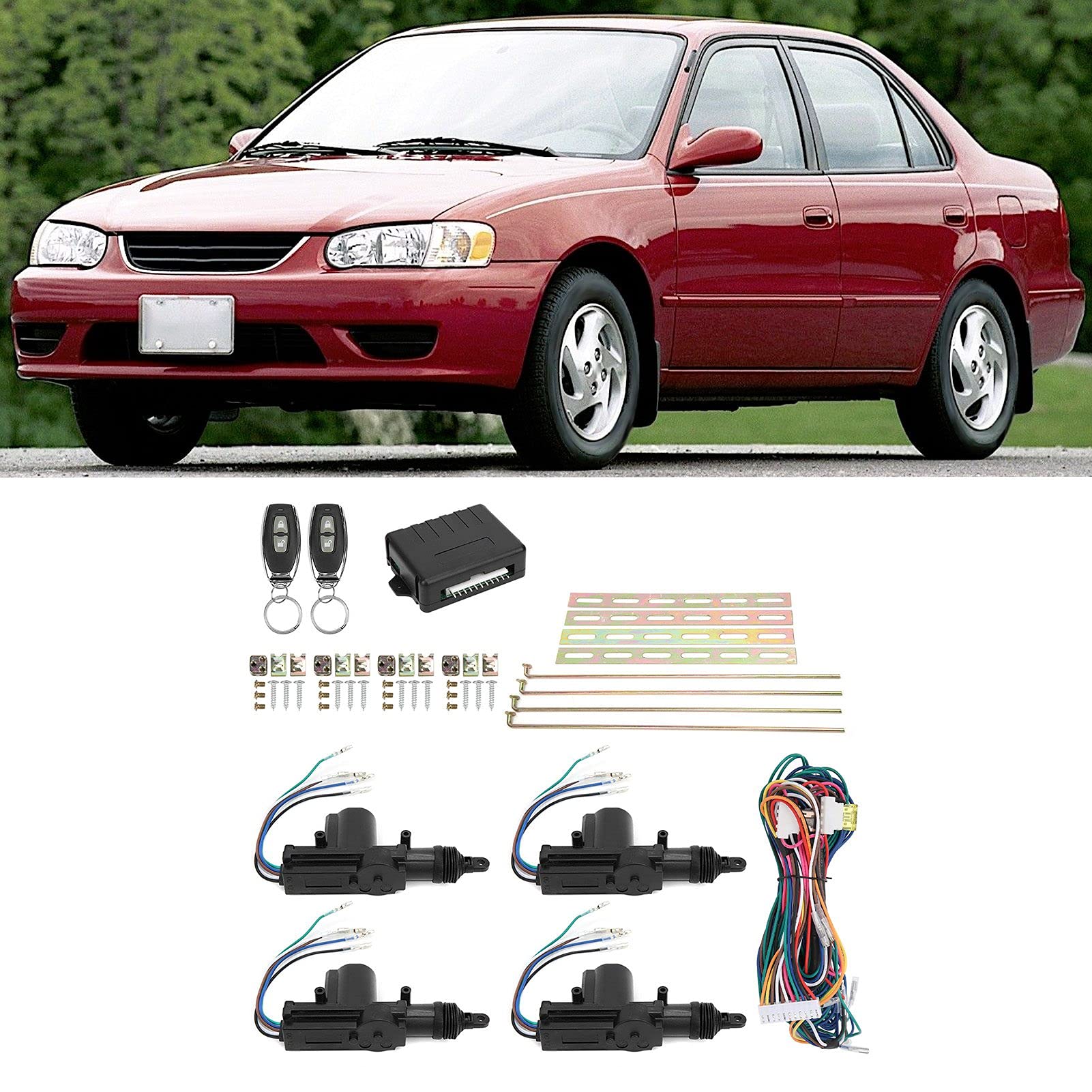 Zentralverriegelung Satz mit Fernbedienung, Keyless Entry System 12V LED Anzeige 2 Controller