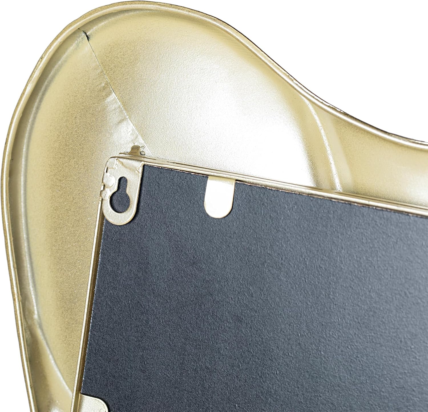 Glitzhome Gold Bathroom Mirror - 24.5 x 34.5 Inches Modern Wavy Mirror with Foil Metal Frame, Decorative Mirror for Bedroom, Livingroom, Entryway