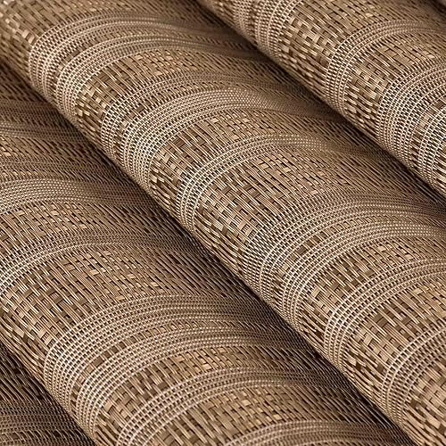 Miniatura 129 de AHHFSMEI Juego de 6 manteles individuales para mesa de comedor, manteles individuales de vinilo tejido de plástico, antideslizantes, aislamiento