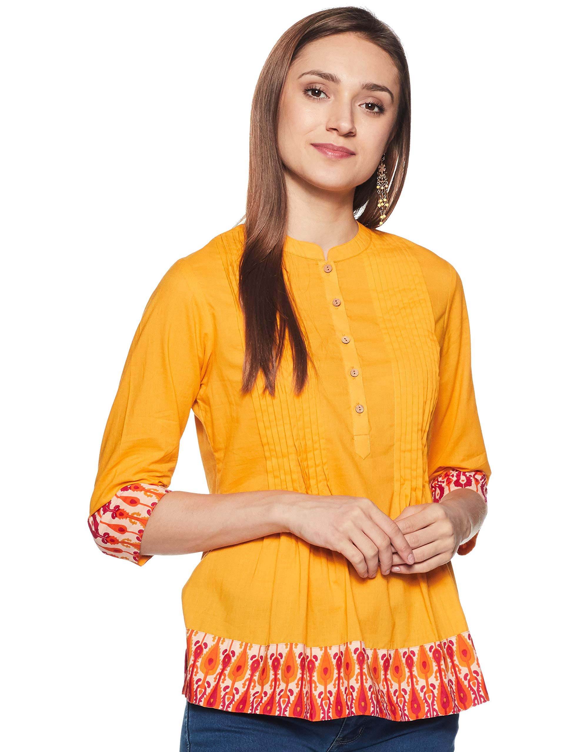 Amazon Brand - MyxWomen's Regular Fit Short Kurti