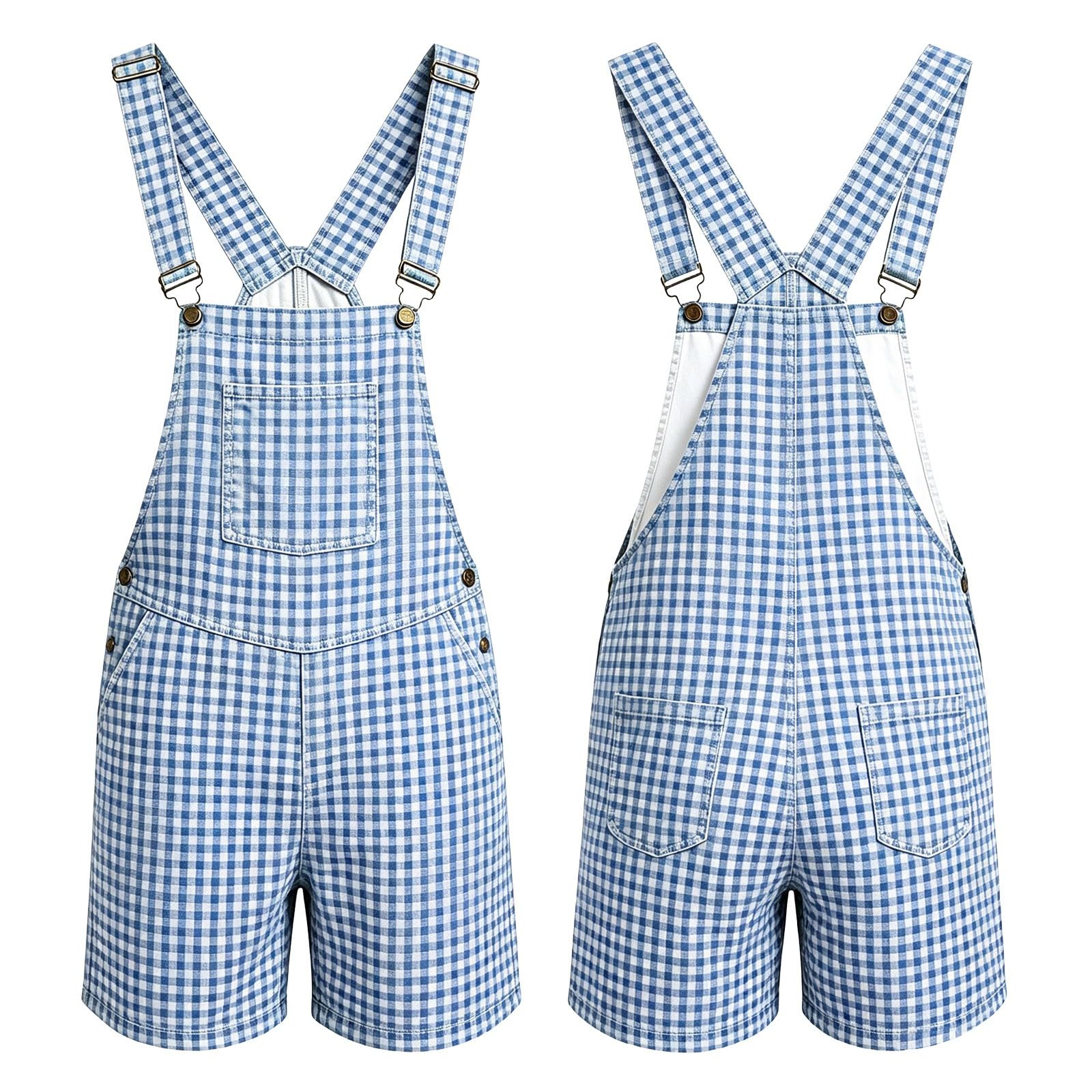 Mono informal británico a cuadros y para niños y niñas con diseño estilo peto. talla grande