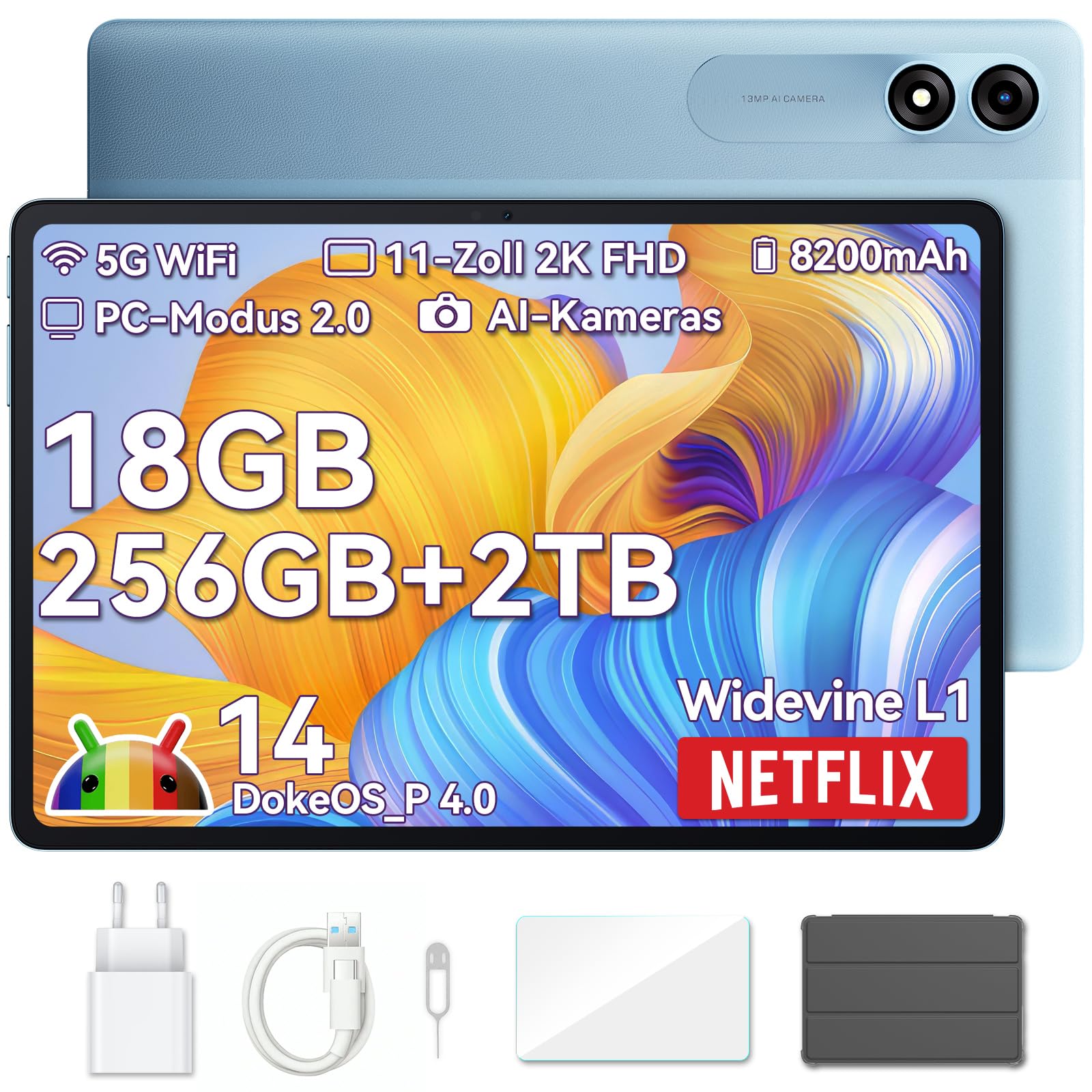 Schutzhülle für QDDQ TAB9/JJGJ TAB9/SVITOO P108 Android 15 Tablet 12 Zoll, yystao Dünner Ständer mit Dreifachfaltdesign, Harter Hulle kompatibel mit QDDQ TAB9/JJGJ TAB9/SVITOO P108, Schwarz