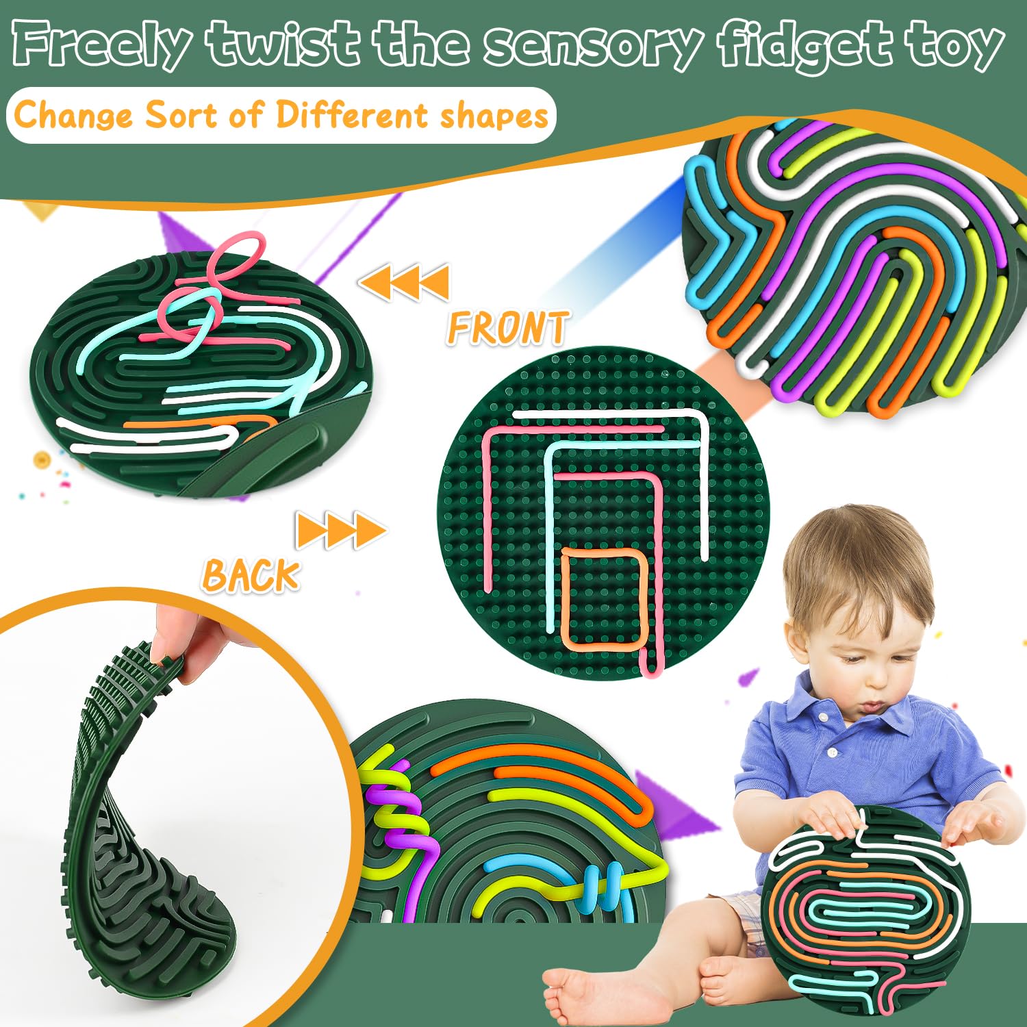 Sensory Activity Board Aus Silikon - Fidget Spielzeug Für Kinder & Erwachsene