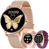 Smartwatch Donna Orologio Chiamate Bluetooth: 1,27" Tondo Touch Orologi Smart Watch