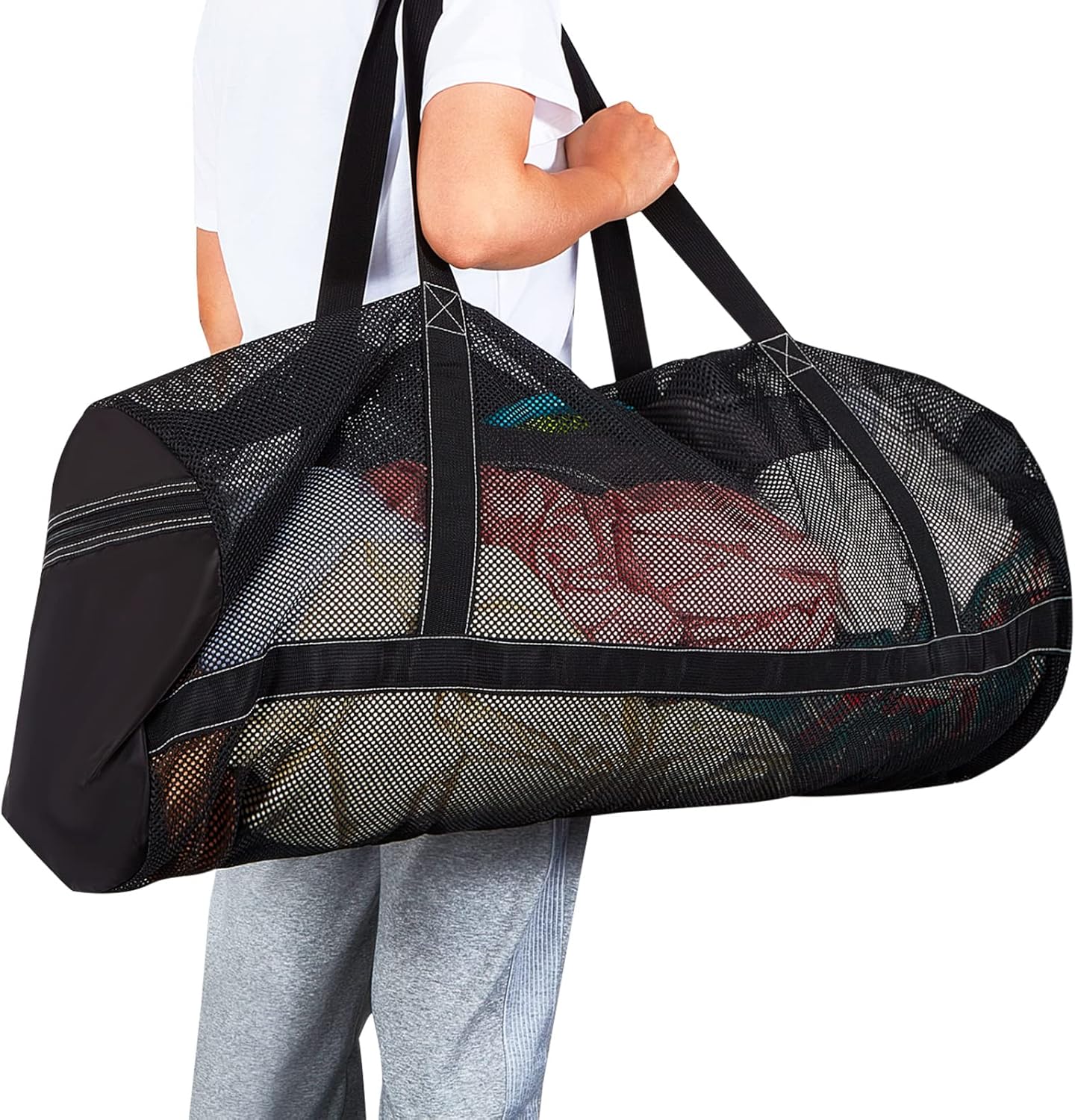 Kacctyen Large Mesh Dive Bag 37 x 15 x 15 Inches Scuba Gear Bags for Diving, Snorkeling, Travel, Beach, Sports Storage with Pocket