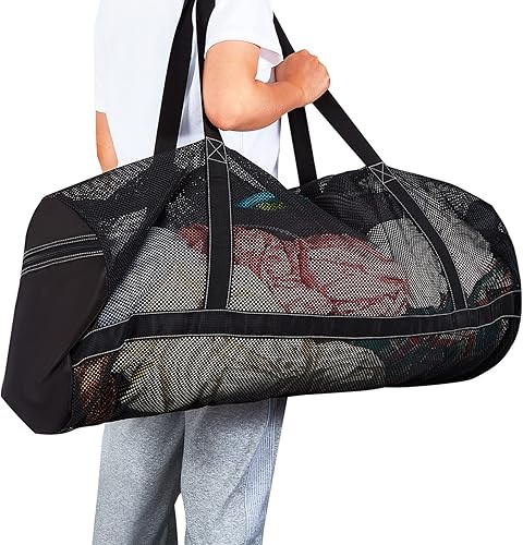 Miniatura 5 de Kacctyen Large Mesh Dive Bag 37 x 15 x 15 Inches Scuba Gear Bags for Diving, Snorkeling, Travel, Beach, Sports Storage with Pocket