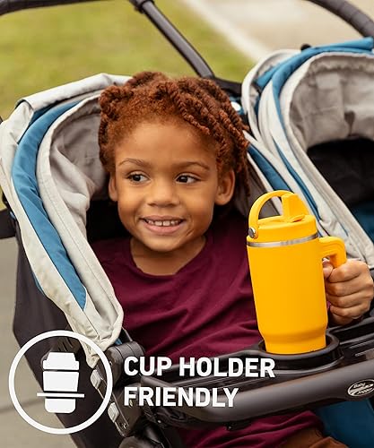 Miniatura 3 de Hydrapeak Kids Voyager - Vaso de 18 onzas con asa y tapa abatible con popote, a prueba de derrames y resistente a fugas, botella de agua