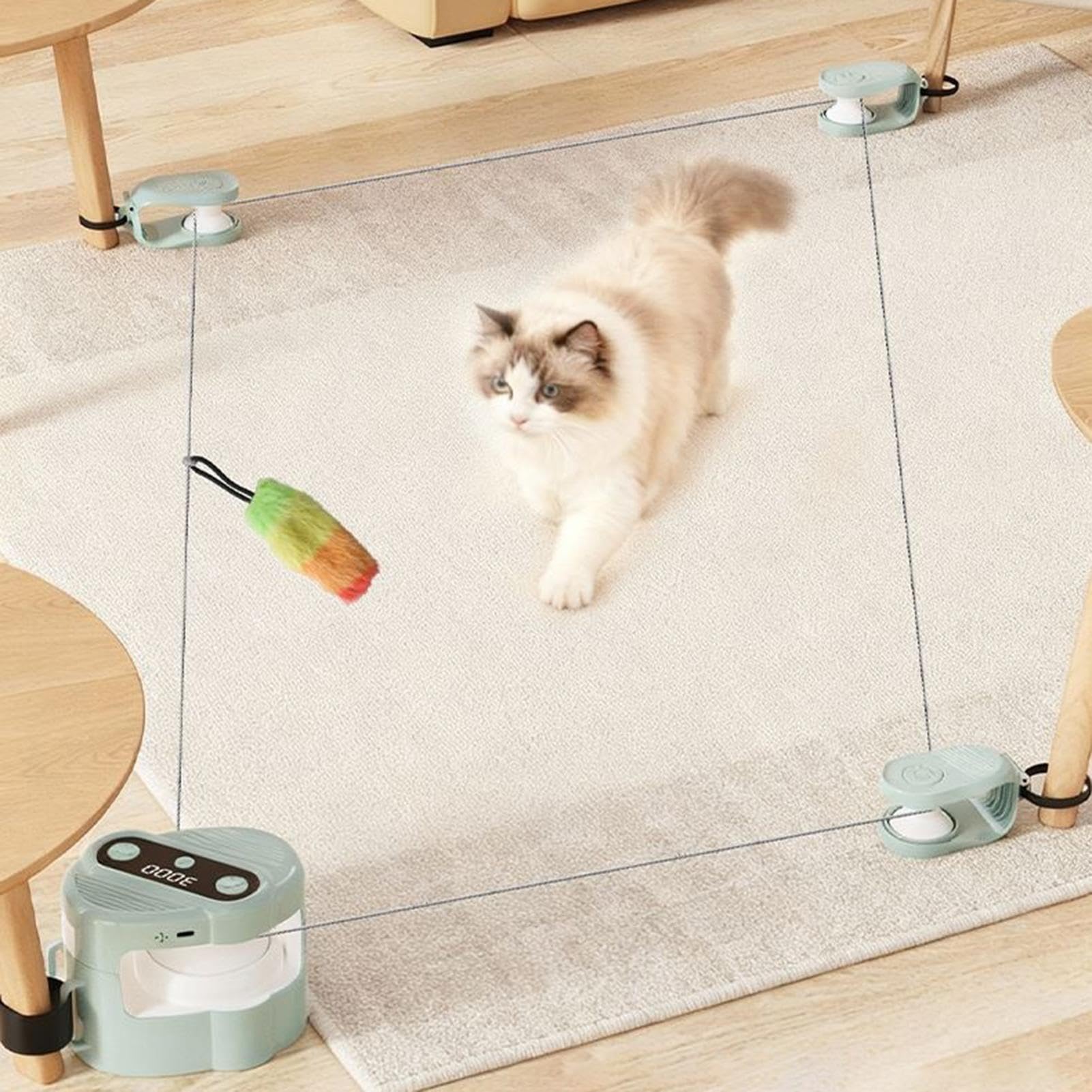 Juguetes Interactivos Para Gatos Ratón Automático Con Actividades De Cinta | Entretenimiento Estimulante Para Mascotas Con Velocidad Ajustable Para Apartamento Esquin