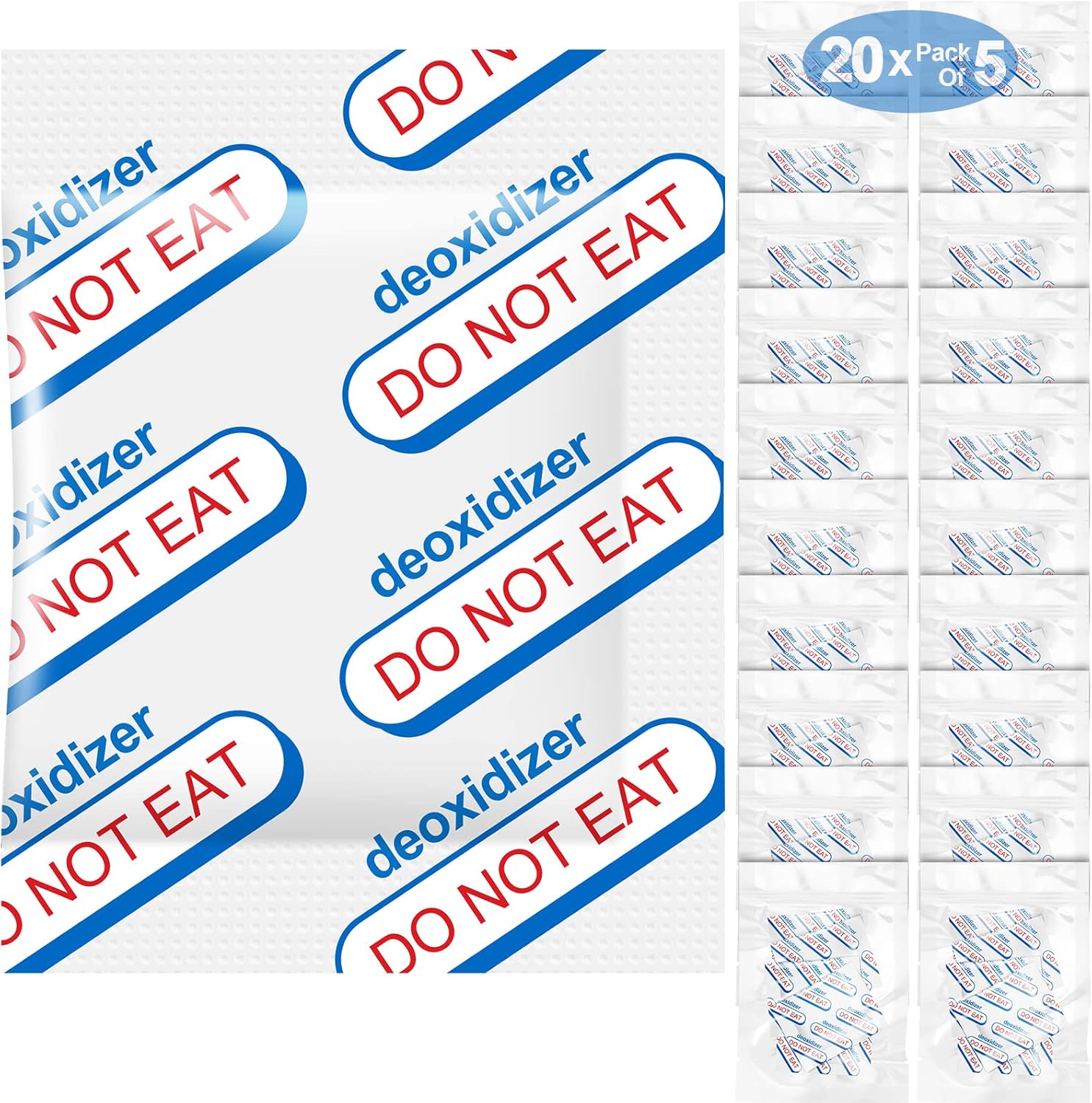 500cc Oxygen Absorbers for Food Storage 100 Count (20x