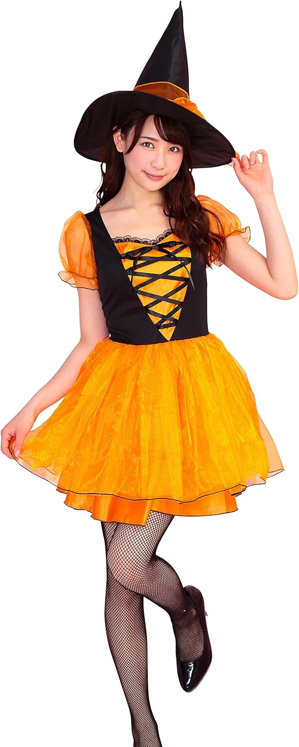 Party City トキメキグラフィティ コスプレ ビビッドウィッチ レディース オレンジ