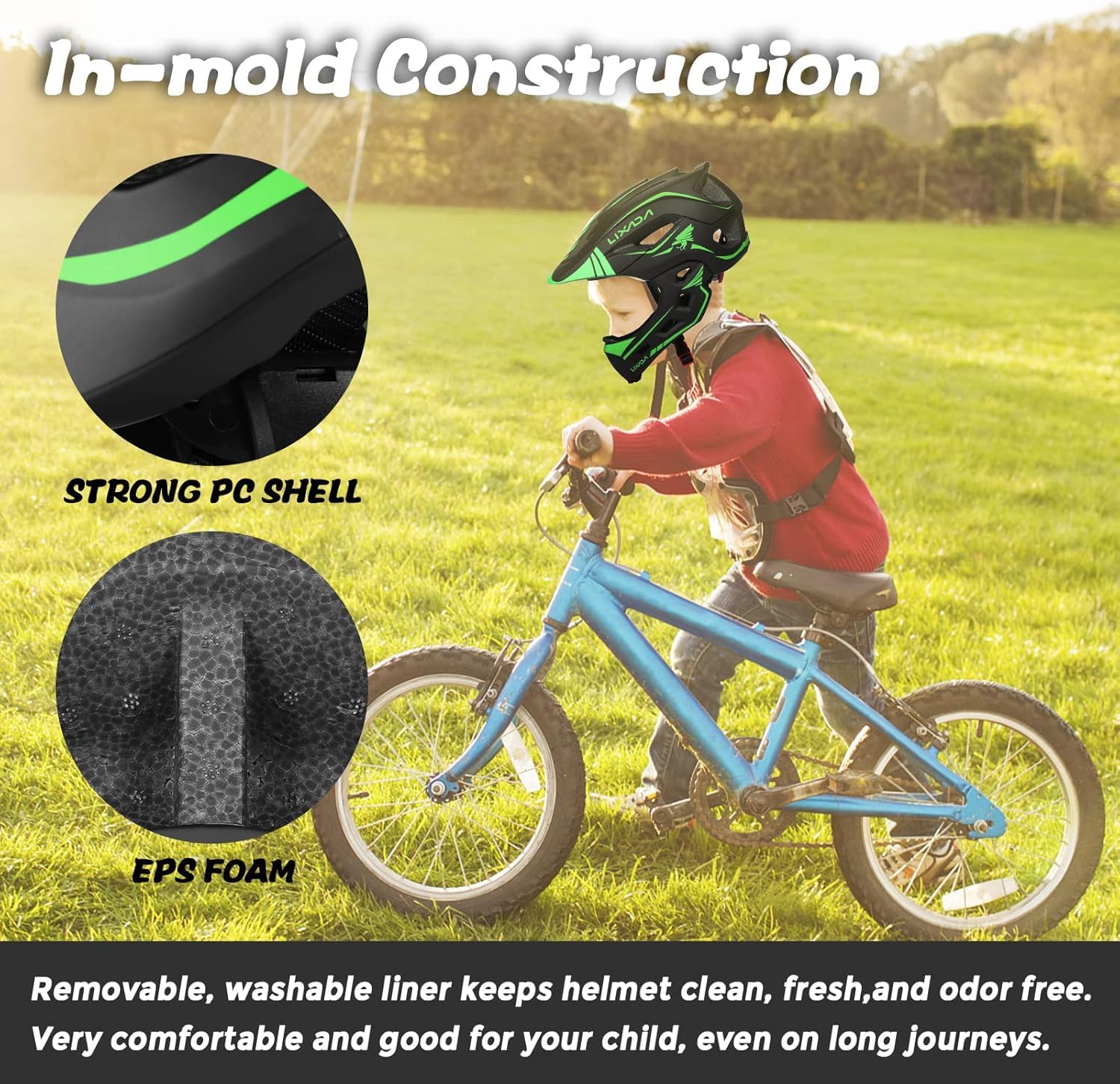 Lixada Casque Enfant Velo Trotinette 52-58cm Protection Robuste Ajustement Parfait Design Respirant