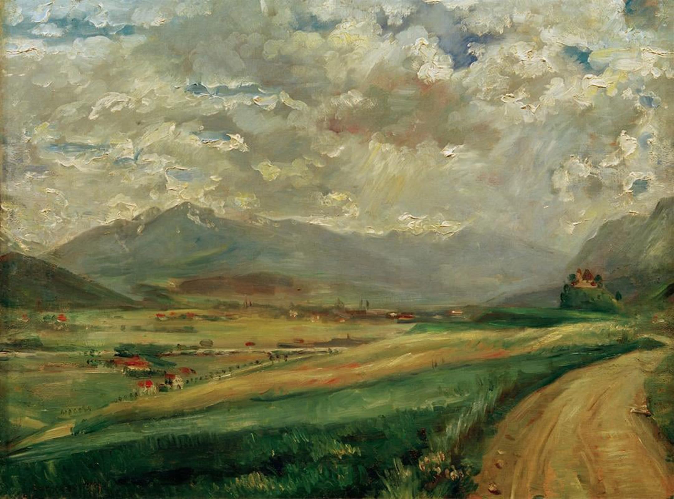 ARTXLXXBN Famous Art Print Poster Vintage Wall Art Inntal Landschaft by Lovis Corinth Canvas Art Poster for Home Decor 60x90cm