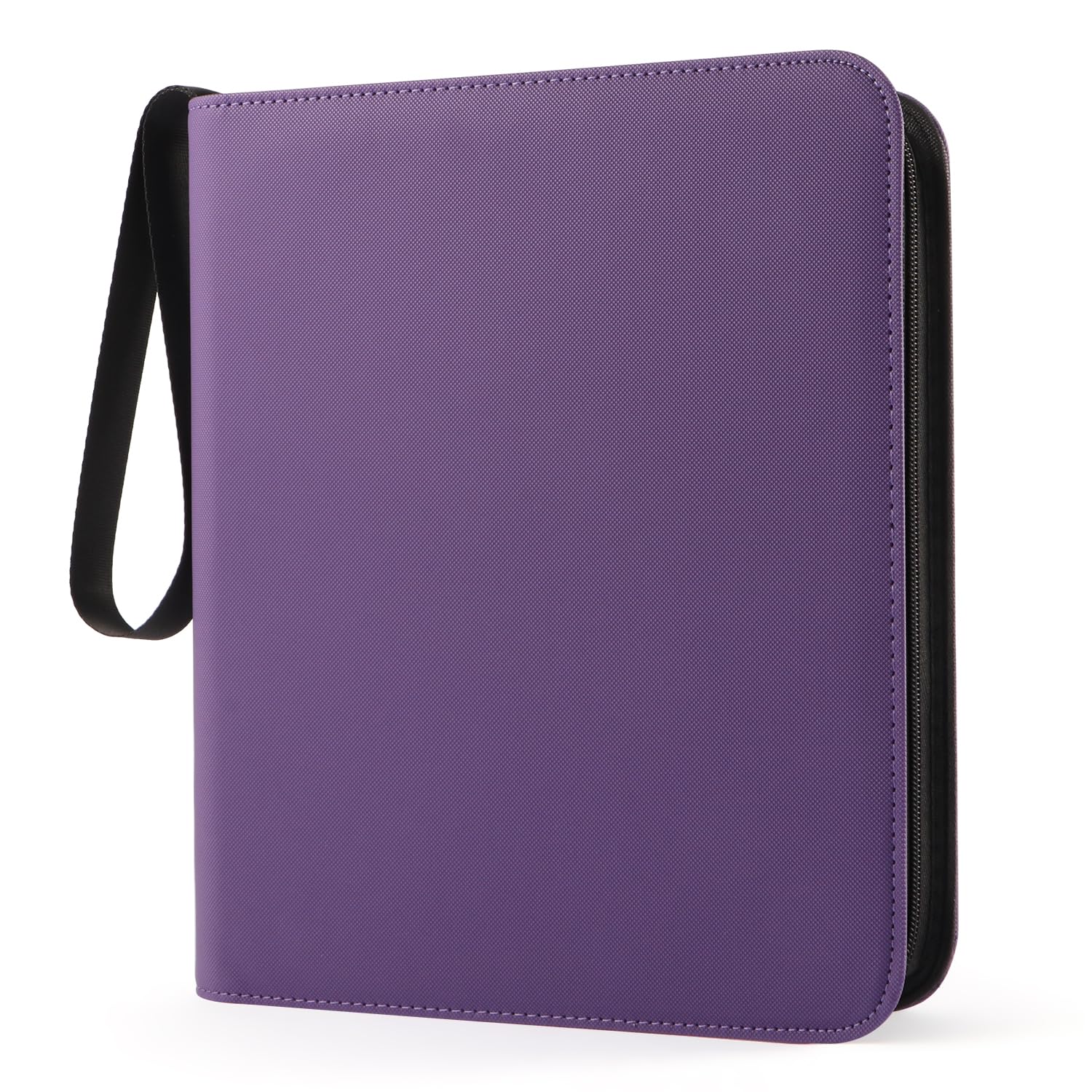 Classeur 144 cartes à 4 poches en cuir synthétique imperméable avec fermeture éclair