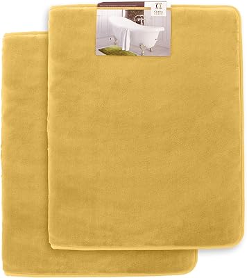 Amazon Com Clara Clark Memory Foam Bath Mat Ultra Soft Non Slip And Absorbent Bathroom Rug Set Of 3 Small Large Contour Burgundy Red 3 Count Home Kitchen