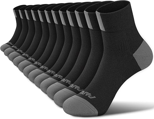PAPLUS Ankle Compression Socks for Women 6 Pairs, Running Athletic Socks with Arch Support,Plantar Fasciitis Socks