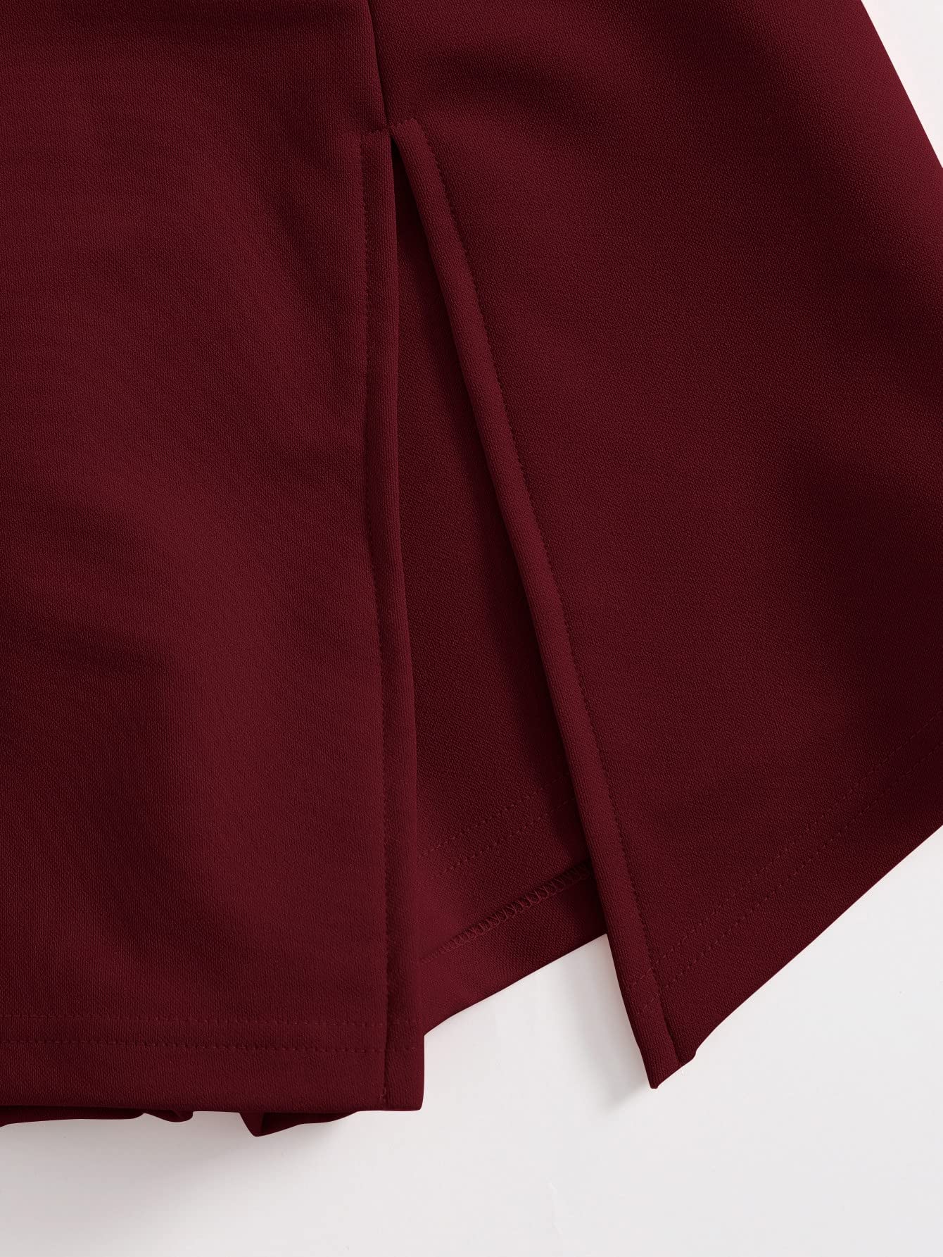 Floerns Women's Plus Size Asymmetrical Skorts High Waisted Skirts Shorts: 3X-Large Plus Burgundy