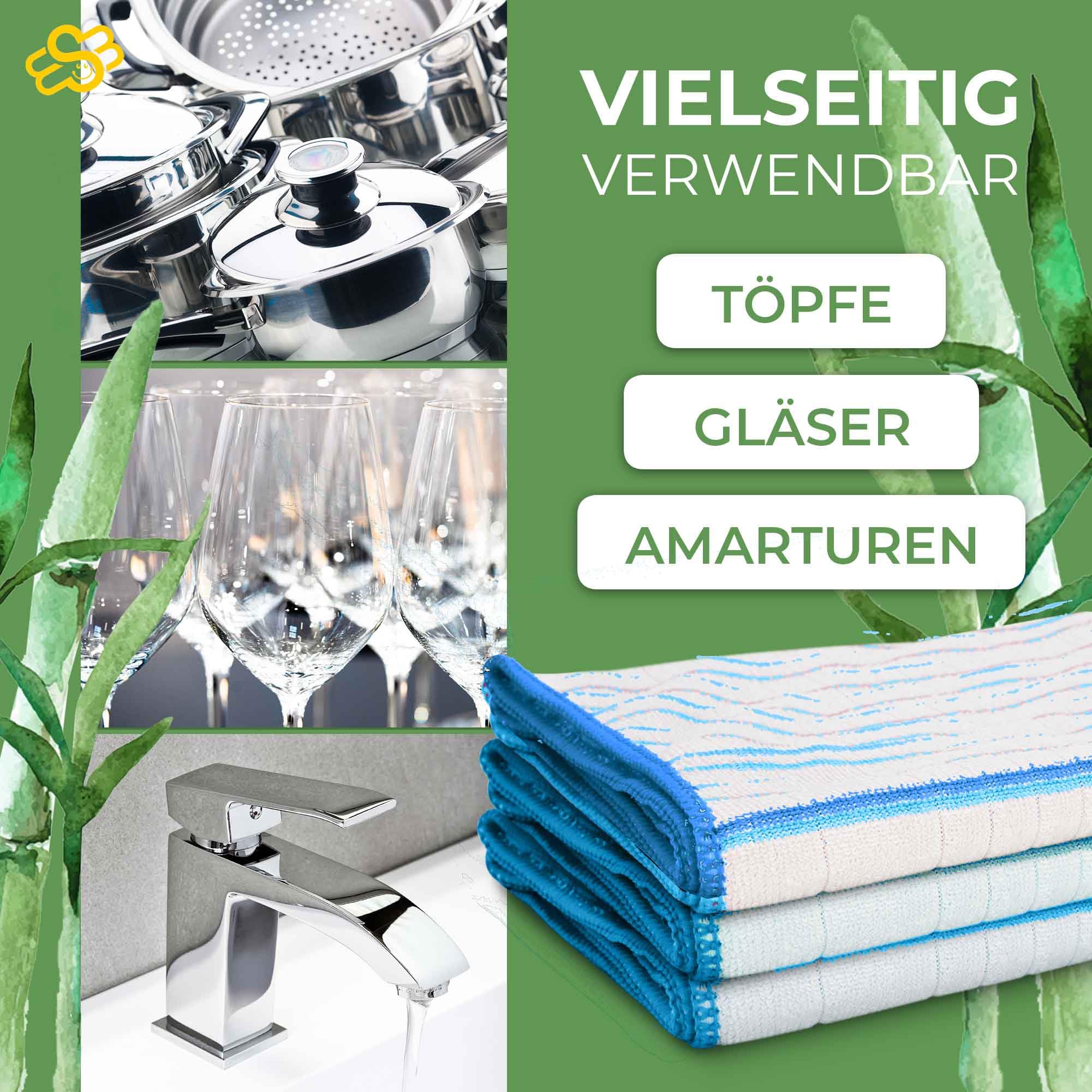 Muxel Bambus Tcher - Extra Saugfhige Putztcher - Weiche Lappen zum  Polieren, Abtrocknen & Wischen - Nachhaltige Allzwecktcher (10) :  Amazon.de: Kche, Haushalt & Wohnen
