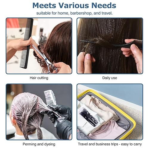 Miniatura 6 de Juego de 10 peines de peinado profesional, paquete variado para todo tipo de cabello y estilos