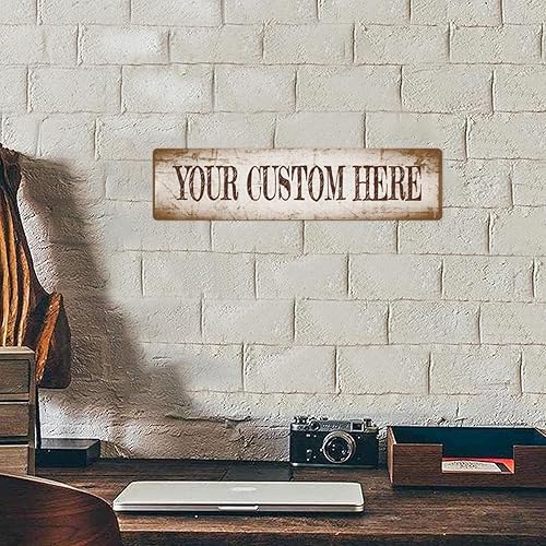Miniatura 3 de Generic Letrero de metal personalizado, 4 x 16 pulgadas, aluminio, estilo vintage, horizontal, montaje en pared, hogar, oficina, al aire libre